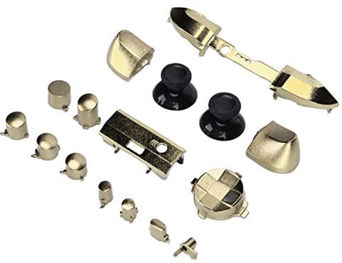Xiuganpo Ensemble de Boutons de Contrôleur de Jeu Complet et Confortable, Poignées de Galvanoplastie, Accessoires pour Series X, Bouton de Remplacement de Haute qualité pour Poignée de Jeu Series