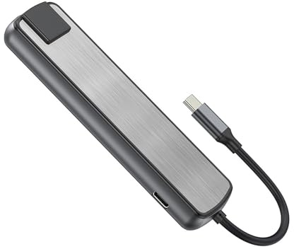 Estación de acoplamiento USB C Adaptador USB C USB 3.0 Adaptador de estación de acoplamiento para portátil con puerto Ethernet PD60W Gigabits USB 3.0 Adaptador de viaje