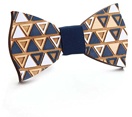 GIVBRO Papillon da uomo in legno da sposa vintage papillon accessori per la decorazione della camicia del vestito ( B), 11.5*5.5cm