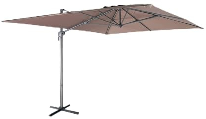 Alice's Garden - Parasol déporté rectangulaire 3x4m – Antibes – taupe – parasol déporté. inclinable. rabattable et rotatif à 360°
