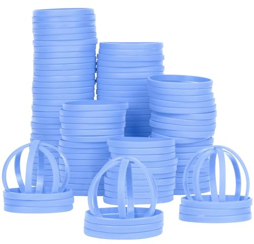 LVNRIDS 100 st gummiarmband, silikonarmband, 20 cm längd, sport, elastiskt armband, storpack gåvor för män, kvinnor, lärare, studentfest, ljusblå