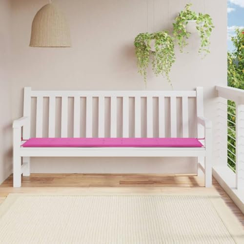 Homgoday Trädgårdsbänksdyna bänkkudde sittdyna trädgårdsbänkkudde bänkkudde dyna för sittbänk och hollywoodgunga rosa 200 x 50 x 3 cm tyg