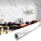 sunwings Marble Peel and Stick Waterproof Wall Paneling, 118 x 47 Carrara White Glossy Finish Self-Adhesive Backsplash Tile Vinyl Wall Panel for Kitchen Bathroom Wall Decor, Covers 38.75 Sq. Ft.