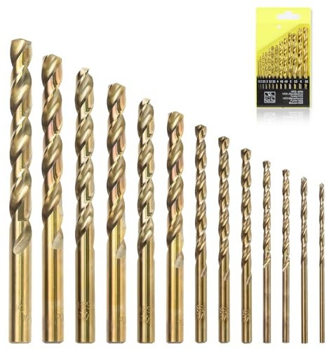 13 Pcs Drill Bit Sets, Small Drill Bits, Drill Bit Set Cobalt Steel 1.5-6.5mm for Wood Stainless Steel and Body Plates & More