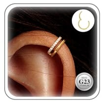ESHIONER G23 titan conch piercing smycken helix guld silver ring septum rook tragus daith piercing ginged segment clicker 16 g 8 mm 10 mm 12 mm näsring dubbel kreolsk helix brosk örhängen för kvinnor