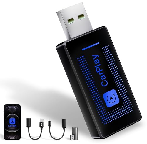 Alltolink Adattatore CarPlay wireless aggiornato (2025) per telefono - Convertitore USB Plug & Play, riconnessione automatica, compatibile con auto dal 2016 in poi e iOS 10+