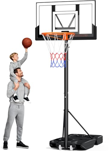 Yohood Basketball Hoop Outdoor 10FT with Shatterproof 40 Inch Backboard, Portable Basketball Hoop Goal System for Kids/Youth/Adults in Backyard/Driveway/Indoor