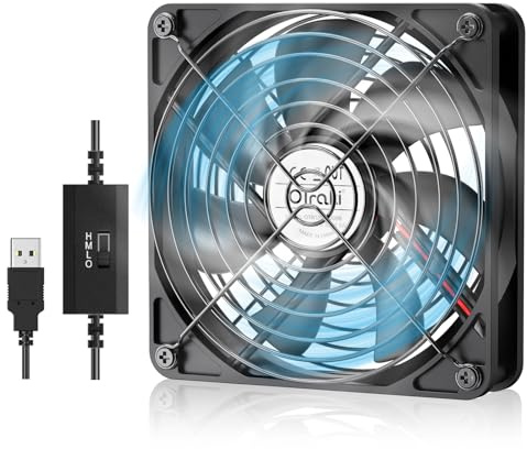 OTraki 120mm USB Ventilador con 3 Velocidades Ajustables, Ventilador Portatil Ventiladores PC Ventilador Pc 5V, Ventiladores Del Radiador Para Ordenador Portátil/Caja De Tv/PS5/PS4
