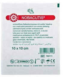 Nobamed - Tampone unguento, medicazione per ferite, diverse dimensioni, confezione da 10 (20 cm x 20 cm)