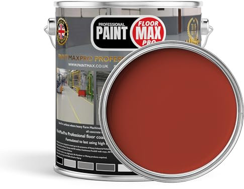 PaintMax Industrial PU150 Polyurethane Concrete Floor Paint Coating (Coral Red, 10 Litre)