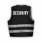 Fassbender-Druck WARNWESTEN - Sicherheitsweste SCHWARZ Warnweste nach EN ISO 20471 zertifiziert - Warn Weste für Security - Unisex mit hochwertigem Reflektorstreifen (SCHWARZ I XL/XXL I 1St.)