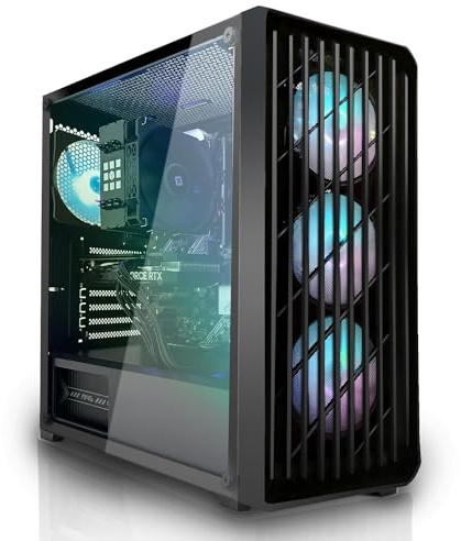 SYSTEMTREFF Gaming PC weiß Intel Core Ultra 5 235 6x3.4GHz | Nvidia RTX 5050 8GB DX12 | 512GB M.2 NVMe | 16GB DDR5 RAM | Windows 11 | Desktop Computer Rechner für Gamer, Zocker & Streamer