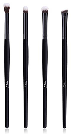 MSQ 4pcs Pro Eye Makeup Brush Set with Soft Blending Brush for Eyeshadow | Concealer Brush Eyebrow Makeup Cream Powder Highlighter Brush
