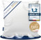 CALMONT 3-Kammer Daunenkissen 80x80 I flauschig & Allergiker geeignet I Langlebig & Atmungsaktives Bettkissen I Federkopfkissen I Federkissen 80 x 80 cm Kopfkissen Daunen