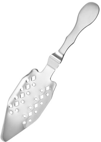 Cabilock Cuchara de Absenta Hueca Herramienta de Filtro de Cóctel de Acero Inoxidable Plateado 1 Pieza para Bebida