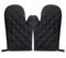 Guanti da Forno Resistenti, 1 Paio Guanti da Forno a Microonde, 16.5 x 27cm Guanti Resistenti al Calore per Antiscivolo Cucina Barbecue Pasticceria (Nero)