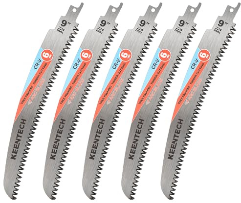 KEENTECH 9 Arc-Shaped Reciprocating Saw Blades, Fast Wood & Tree Pruning