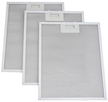 Kivivaka 3 filtros de aluminio para campana extractora de 340 x 280 x 9 mm, FHEE229SC9S, FHEE26A9S, OR908CXA, grasa de 5 capas
