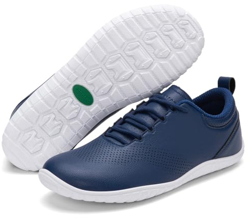 SAGUARO Zapatillas Barefoot Hombre, Zapatillas Minimalistas Antideslizantes Ligeros, Sintético Zapatos Barefoot para Caminar al Aire Libre Casual Azul,Gr.43