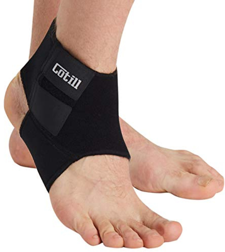 Cotill Ankle Support for Men and Women -Neoprene Breathable Adjustable Ankle Brace Sprain for Running, Basketball (Large)