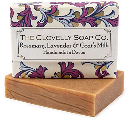 Clovelly Soap Co Natural Handmade Rosemary, Lavender & Goat’s Milk Soap Bar 100g