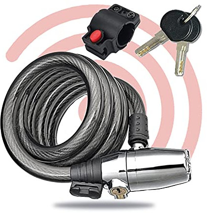 BEEPER AN-CAT120, Lucchetto per Bici e Monopattino Unisex-Adult, Nero, 120 cm