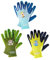 PACIFIC 3 Paar Gartenhandschuhe für Kinder im Alter von 2–5 Jahren, Gummibeschichtete Arbeitshandschuhe für Jungen und Mädchen, Mehrfarbig, XXXS