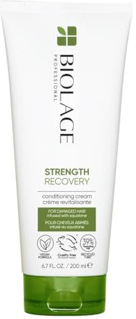 Biolage Professional Conditioner für geschädigtes Haar, Für Geschmeidigkeit & Glanz, Reduziert Haarbruch, Vegan, Strength Recovery Conditioner, 200 ml