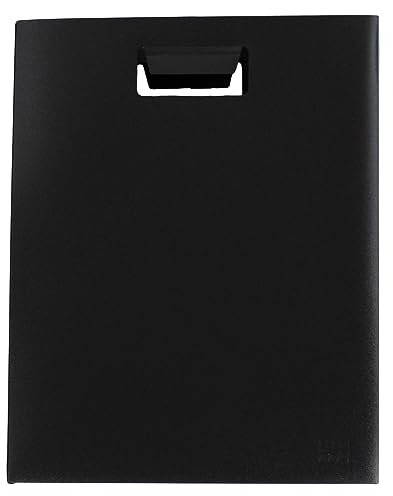 Heftbox/Schulheftbox/Pop-Up-Box/Organizer aus PP-Folie mit Automatikboden und Griffen an beiden Seiten, Farbe: Perlfarbe schwarz - 1 Stück