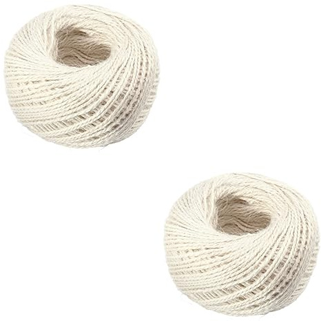 COHEALI 2pezzi Corda Juta Naturale Fili Per Decorazioni Feste Regali e Giardinaggio Corda Multiuso Bianco