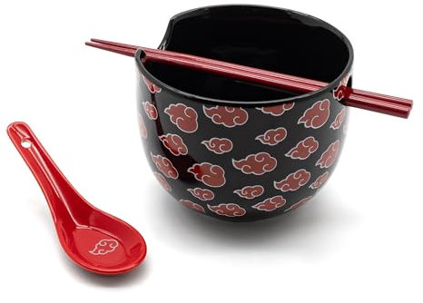 Culture Fly Naruto Shippuden Cloud Ramen - Juego de cuencos para ramen, cuchara y palillos
