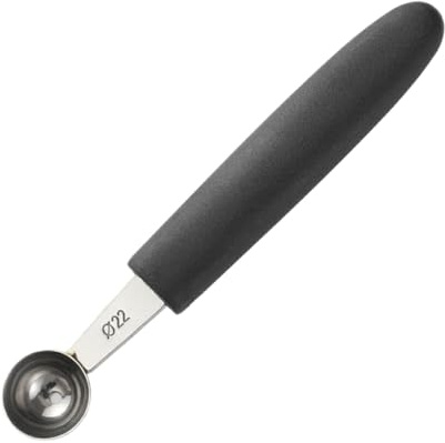 susiodeu Boule à Melon en Acier Inoxydable, Durable et Facile à Utiliser, cuillère à Fruits, cuillères à Glace en Acier Inoxydable, cuillères à Boule de Melon, 22MM Rond
