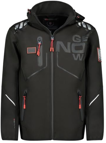 Geographical Norway Giacca softshell da uomo, modello Robin, Nero , XXL