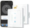 SMARTERCURRY WLAN Rollladenschalter 5GHz Betaversion, [6 Gen] Jalousien Schalter benötigt Nullleiter, Rollladensteuerung kompatibel mit Echo Alexa/Google, 80x80m, 2 Stück