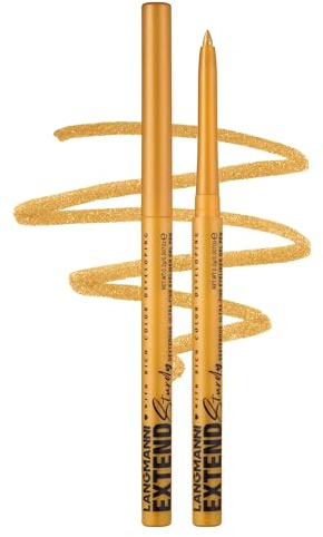 Erinde Gold Eyeliner Wasserfest, Long Lasting & Waterproof Eye Liner Pen, Matt Yellow Drehstift Kajalstift, White Creamy Llidstrich Stift