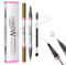 Matita per Sopracciglia Impermeabile Doppia Testa, Penna Eyeliner e Sopracciglia 2 in 1, Liquido Penna Sopracciglia Effetto Pelo per creare sopracciglia naturali, a lunga durata (Marrone scuro)