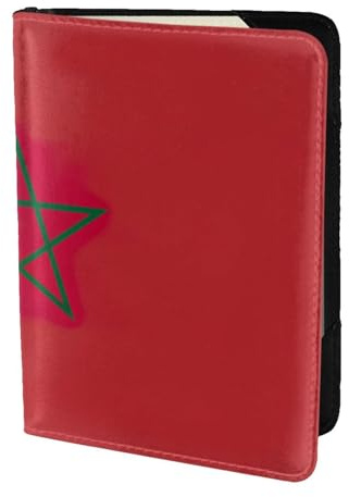 Étui pour passeport en cuir avec motif drapeau du Maroc respectueux de l'environnement