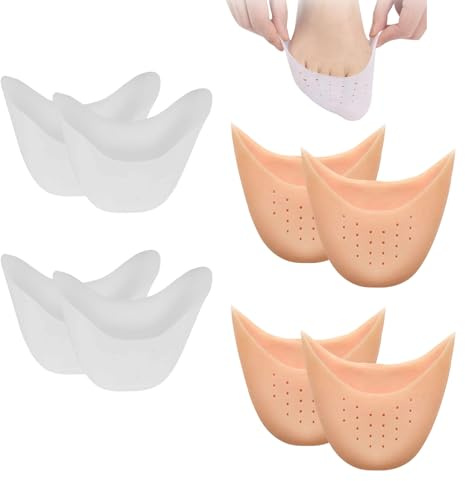 EUYKQNOI 8 PCS Protezione Dita Piedi, Salvapunte in Silicone, Salvapunta per Scarpe a Punta Ballet e Danza Classica, Piede Suggerimento Manicotto