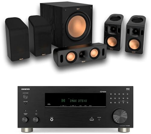Klipsch Reference Cinema Dolby Atmos 5.1.4 System (Cinema System + Receiver)- Black