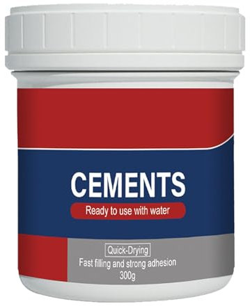 Cemento resistente al agua de secado rápido para reparaciones de suelos, resistente a grietas y altas temperaturas, reparación de paredes para terrazas y pavimentos, 300 g