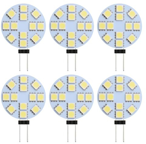 Bombilla G4 LED 2W 12 24V 200LM Blanco Frío 6000K No Regulable 12x5050 SMD