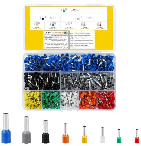 LiangSanXin Aderändhylsor Isolerade AWG 22-7 800 st