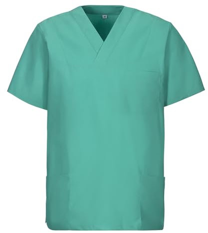 EXNER Medizinischer Schlupf-Kasack, OP-Kasack, Unisex, für Krankenpflege, Altenpflege, Farbe Light Green, Größe 4XL