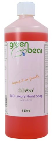 GBPro Eco Antibacterial Biodegradable Liquid Luxury Hand Wash Soap Refill, Moisturising, Floral Scent, Gentle for Sensitive Skin, Concentrated - 1 Litre Dispenser Refill
