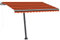 Standmarkise Automatisch Markise Sonnenmarkise Balkonmarkise Sonnenschutz Gelenkarmmarkise Terrasse Garten (300 x 250 cm, Orange und Braun)