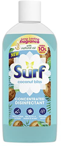 Surf Coconut Bliss Concentrated Disinfectant eliminates 99.9% of germs multi-purpose cleaner for sparkling clean surfaces 240 ml