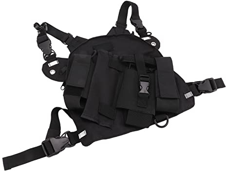 Arnés de Pecho para Radio, Bolsa para Walkie Talkie Ajustable Resistente Al Desgaste, Accesorio para Comunicación para Bomberos, Trabajo en Altura, Emergencias, Rescate y Uso Industrial