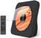 Liphier Tragbarer CD-Player mit HiFi-Lautsprechern für Desktop Multifunktionaler CD-Player Build in Bluetooth 5.1 Konfigurieren Sie LED-Bildschirm Fernbedienung Staubabdeckung für Schwarz