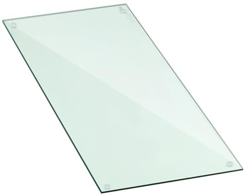 Landical 16 x 24 Rectangle Clear Tempered Glass Table Top 3/8 Thick Eased Corners Clear Tempered Top Patio Table Replacement with 10 Anti Slip Pads for Kitchen Coffee Dining Table