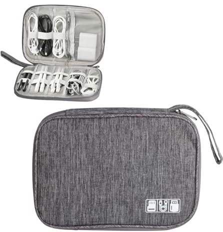 Bbtcxjs Kabeltasche, elektronische Taschen-Organizer-Tasche, Kabel-Organizer-Tasche, tragbare elektronische Zubehör-Aufbewahrung, Reisetasche, Kabeltasche für Reisekabel-Zubehör